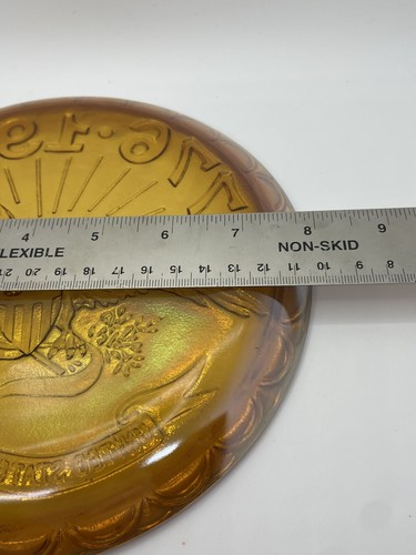 Vintage Indiana Iridescent Amber Carnival Glass 1776-1976 Bicentennial Plate 8" - Picture 12 of 15
