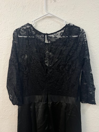Miusol Women's Retro Style Lace Halter Ruched Wedding Maxi Dress, X-Large, Black - Picture 4 of 6