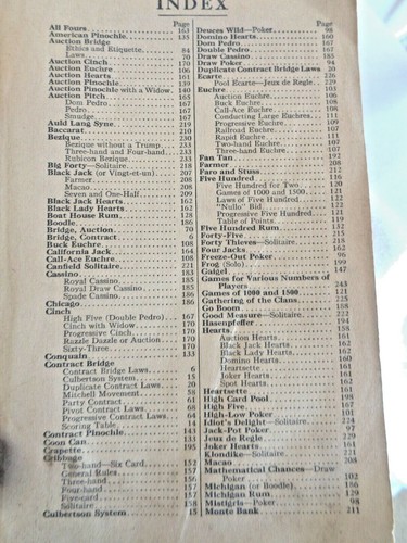 Official Rules of Card Games Hoyle up to date 1938 Antique Book (#4109) - Picture 8 of 9