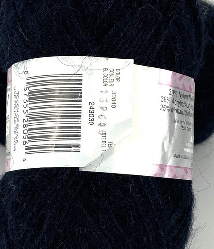 Patons Lacette Yarn - Black - 39% Nylon, 36% Acrylic, 25% Mohair - 50g - Taiwan - Picture 3 of 4