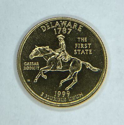 1999 D Delaware State Quarter Gold Platted | eBay