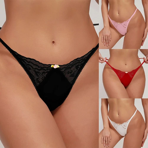Womens Sexy Lace Panties G-String Ladies Thong Underwear Knickers Lingerie New - Picture 48 of 65