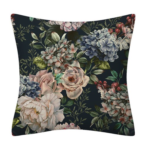 PILLOW COVER Floral Flower Decorative Double Sided Soft Sofa Cushion Case 18x18" - Picture 14 of 26