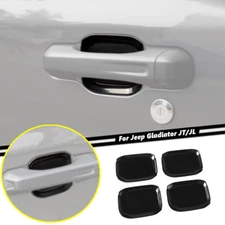 For 2018-2025 Jeep Gladiator JT/Wrangler JL Black Door Handle Bowl Cover Trim 4P