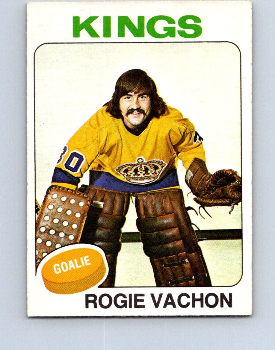 VINTAGE HOCKEY CARD O-PEE-CHEE 1975 LOS ANGELES KINGS GOALIE ROGIE VACHON  NO455