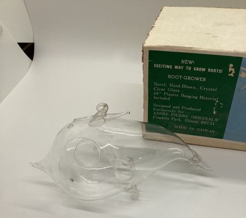 Vintage Andre Pierre Originals Hand Blown "Fish" Hanging Planter - Picture 4 of 7