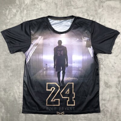 VTG Kobe Bryant 24 T-Shirt Size XL (20X27) All Over Print Double Sided Shirt