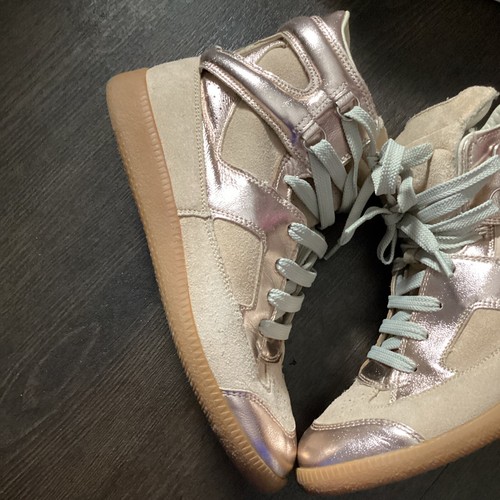 Women Leather trainers Maison Martin Margiela Gold size 37 - Picture 8 of 12