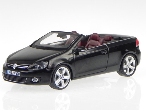 VW Golf Rabbit 6 Convertible deep black GC300 diecast model car Schuco 1/43 - Foto 1 di 6