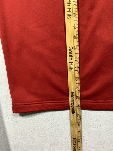 Reebok Mock Neck 1/4 Zip Sweatshirt Men's Large Red - Picture 9 of 11