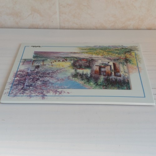 Reint Withaar Annaburg Porcelain Tile Wall Hanging Picture Welcome Home Cottage - Picture 15 of 24