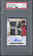 2022 TOPPS INCEPTION OTE AUSAR THOMPSON GAME NET AUTO RC PISTONS 1/1 RC PSA 10