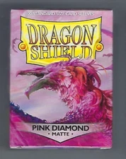Dragon Shield Matte Pink Diamond (100) Shield Sleeves Free Shipping