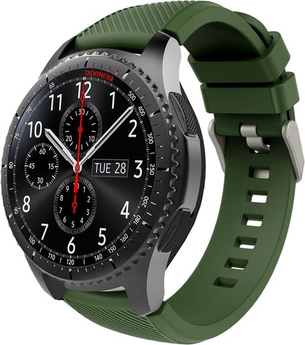 Soft Silicone Watch Strap - Compatible with Gear S3 Frontier/Galaxy Watch 3 45mm - Bild 3 von 11