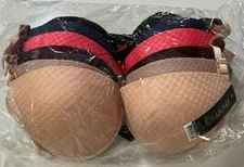 Mamia Lingerie 38B - Push Up BRA Set of 6 - Multi Color - NWT