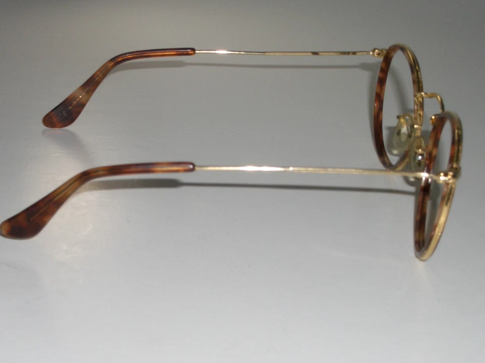 GAFAS DE SOL DE AVIADOR REDONDAS DORADAS/AGRAVIADAS B&L RAY BAN W1674 DE COLECCIÓN DE 50 mm SOLO MARCOS Foto 3 de 4