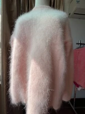 Angora Wool Sweater Blended Jumper Super Soft Fluffy Fuzzy Pullover