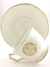Teacup Saucer Aynsley Bone China Made in England Inco Quarter Century Club S996