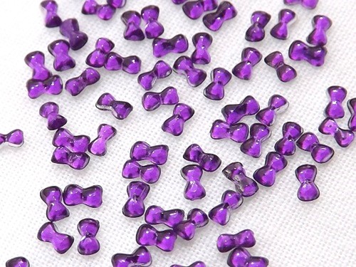 Nail Art Collection 204 pcs NEW Small Bow Shape 3mm x 3D Acrylic Rhinestone Gems - Picture 8 of 16
