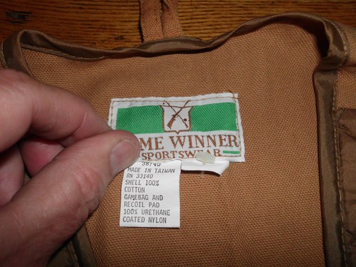 Vintage Brown Game Winner Sportswear Hunting Shooting shotgun Vest sz 38 - 40 - Picture 2 of 3