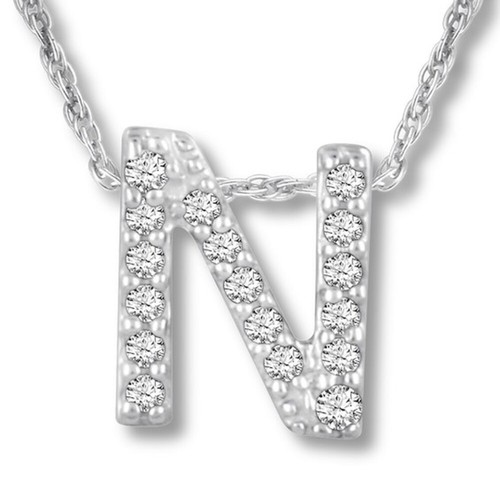 925 Sterling Silver Initial A-Z Letter Pendant Necklace CZ Personalized 18" N162 - Picture 15 of 76