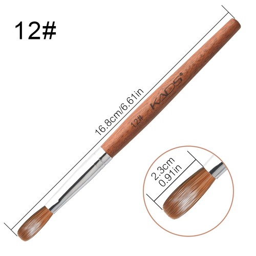 KADS Nail Acrylic Brush Kolinsky Sable Red Wood Handle Draw Pattern Manicure Pen - Picture 22 of 31