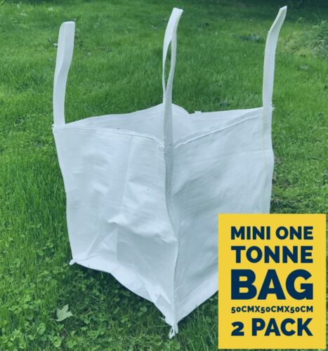 HEAVY DUTY ONE TON BULK LOG GARDEN BAGS STRONG PP REFUSE SACKS MINI 50x50x50CM - Picture 6 of 21