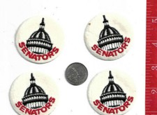 4 vintage MLB 1960's era 2 inch round baseball logo patches Washington Senators