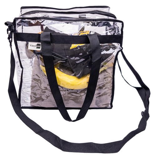 Confezione da 100 Borsa sportiva trasparente Max Stadium dimensioni approvate tote vinile trasparente - Foto 3 di 9
