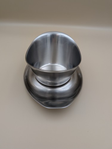 Vintage WMF Cromargan Stainless Steel Sauce Gravy Boat with Underplate Germany - Picture 2 of 12