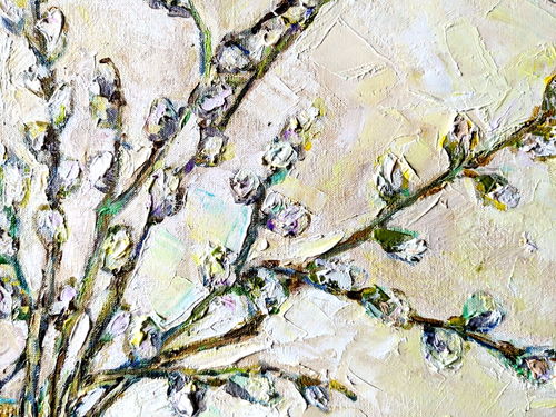 Original oil painting floral bouquet wall art on canvas handmade artwork decor - Picture 8 of 15