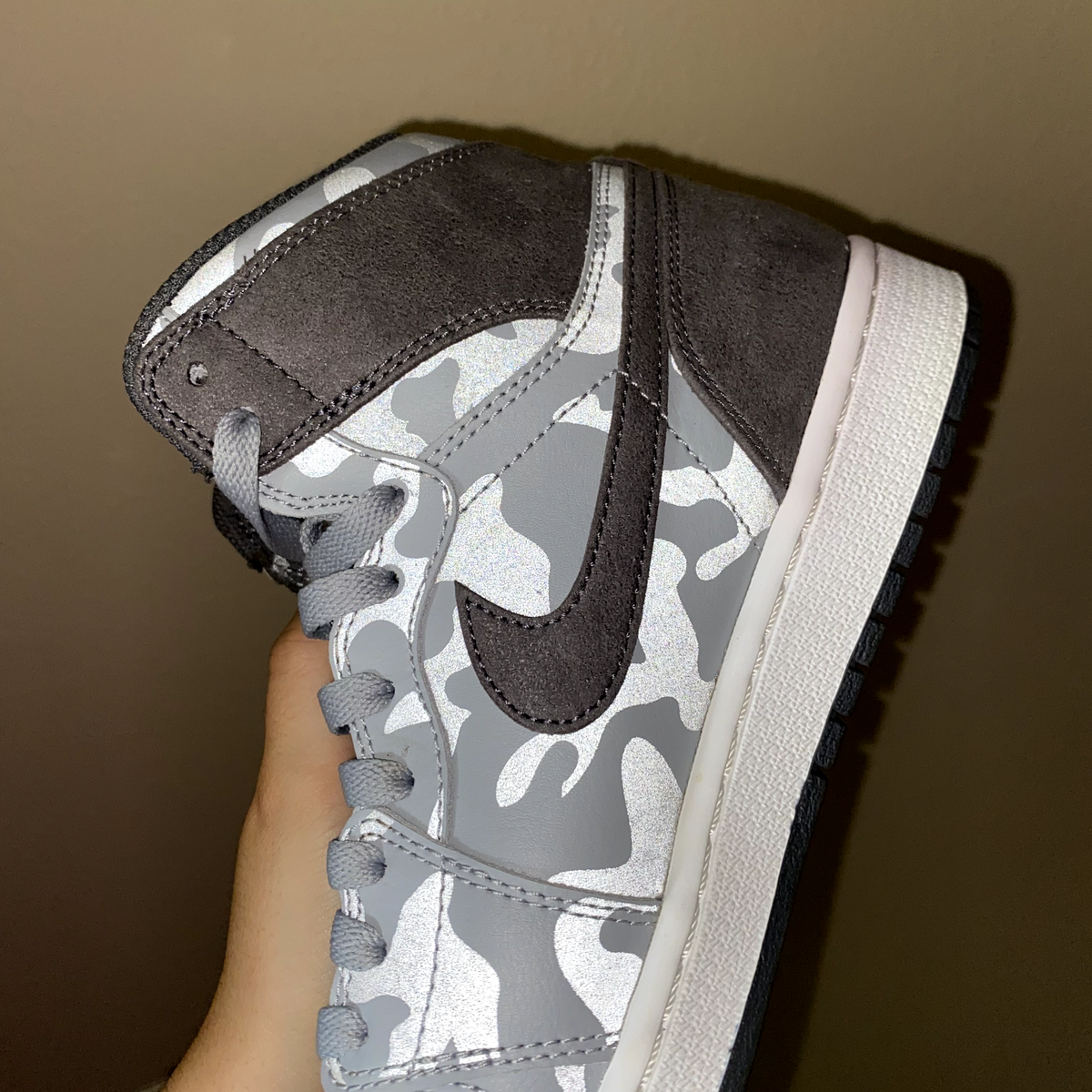 Nike Air Jordan 1 Retro High Premium Camo 3M | Wolf Grey