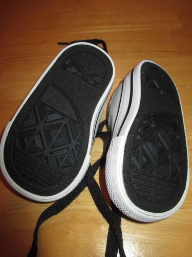 Converse All Star IINFANT Sz 3 Tennis Shoes GrayPinkTeal Ret$35 SuperCLEAN! - Foto 10 di 11