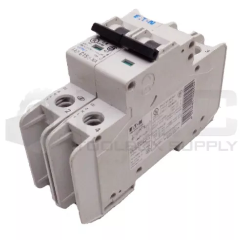 NEW EATON FAZ-C15/2-NA CIRCUIT BREAKER 15A C 2 POL. -480Y/277VAC