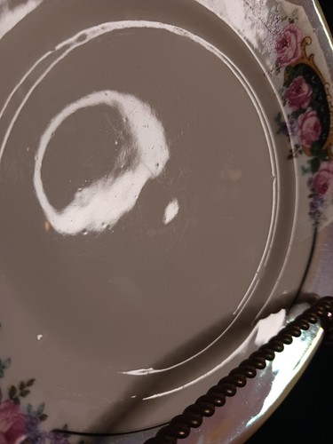 Vintage Bavarian Desert Teller Teetasse Untertasse Teller Germany China Blumen Rose SC-01 - Bild 2 von 4