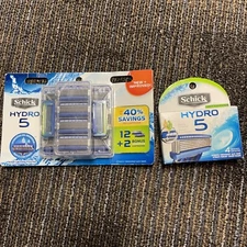 Schick Hydro 5 hydrating gel Razor Sensitive Aloe Blades-18 Refill Cartridges M4