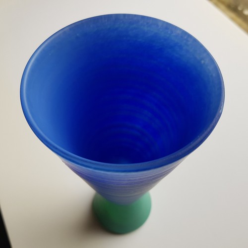 Richard Price Kunstglas Vase türkis blau 20cm Millen Studio Holland Vintage - Bild 2 von 22