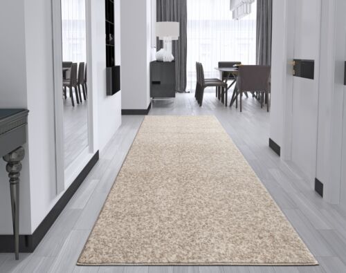 Non Slip Carpet Runner Rug, Machine Washable, PVC Rubber Backing, Mink & Beige - Picture 6 of 7