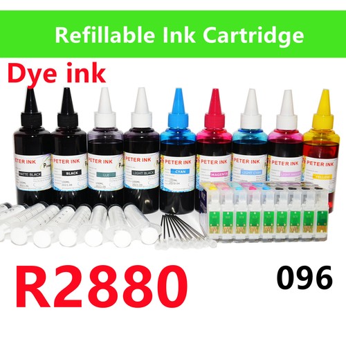 9 Empty Refillable Ink Cartridge kit for Stylus Photo R2880 Printer T096 96 - Picture 4 of 10