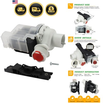 Washer Drain Pump for Kenmore Frigidaire Washing Machine Replacement Part