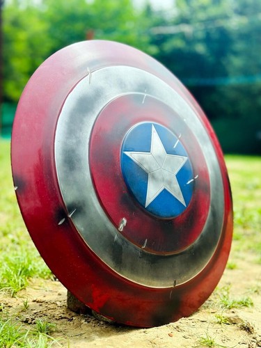 Captain America Battle-Damaged Metal Shield Prop Ultimate Superhero Gift - Picture 2 of 7