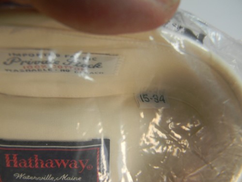 NWT Vintage Mens Hathaway Private Stock Dress Shirt Size 15-34 Union Made in USA - Picture 3 of 6