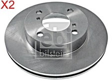 FEBI x2 Stk Bremsscheibe Vorderachse Für NISSAN SUZUKI Pixo Alto 402064A00G