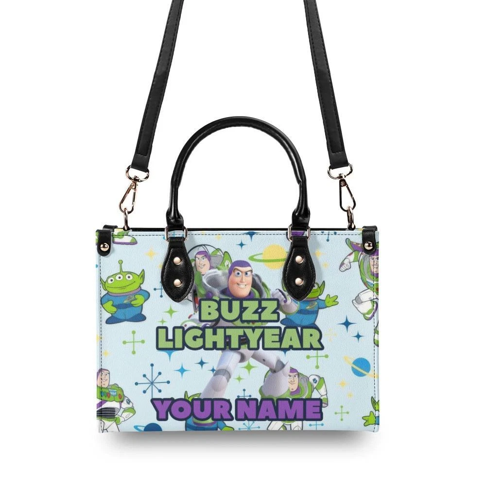 Personalized Buzz Lightyear Luxury Women PU Leather Handbag, Natural Material,