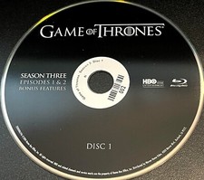 Game of Thrones (Blu-ray) Season 3 Disc 1 Replacement Disc  NO CASE NO TRACKING