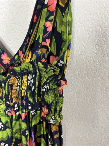 Farm Rio Banana Sun Days Kleid Größe Small ärmellos Tropical Print - Bild 9 von 14