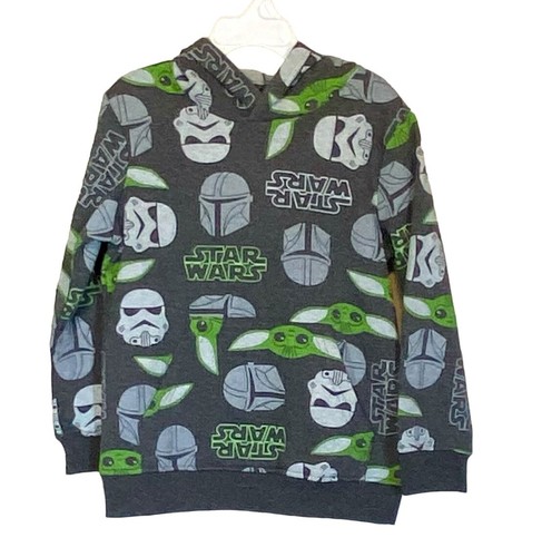 Star Wars: Grogu All Over Print Hoodie Boys Size 5 NWT - Picture 1 of 4