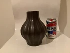 Vintage ROYAL HAEGER Vase Ribbed Dark Brown 6+” High