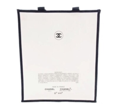 CHANEL N ° 5 No 5 100th Anniversary Tote Bag White × Black Novelty