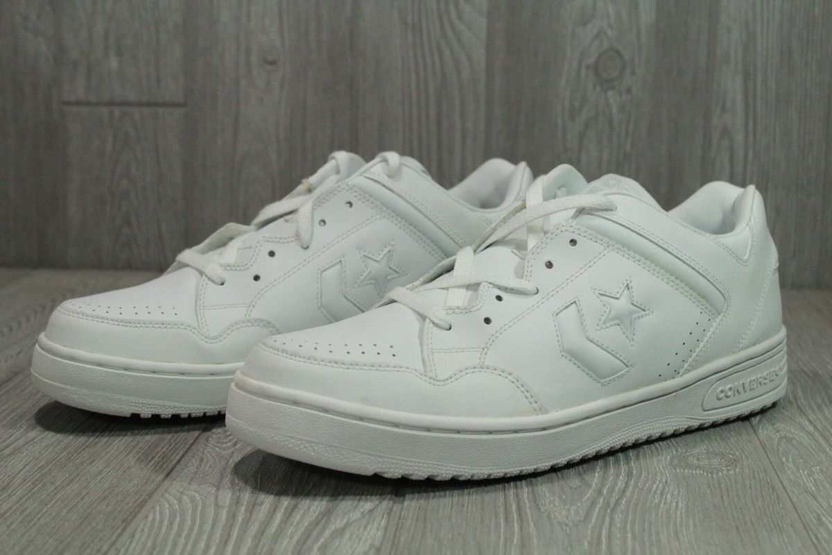 Rare Vintage Converse Weapon OX 2003 1H787 White Leather